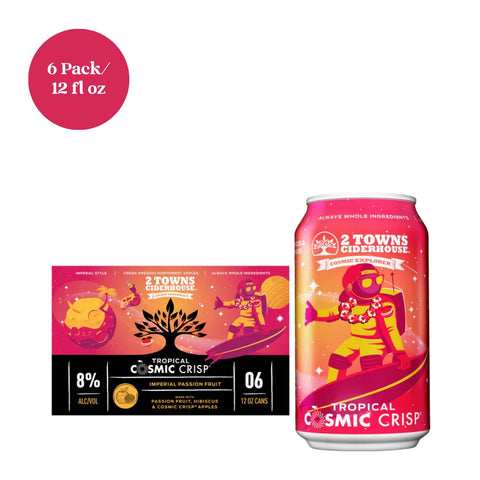 2TownsCiderhouseTropicalCosmicCrispCider6pk12flozCans