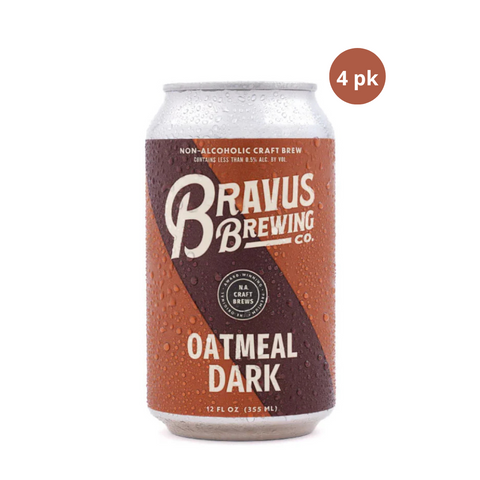 Bravus Brewing Oatmeal Dark Non-Alcoholic Craft Brew 4pk Cans