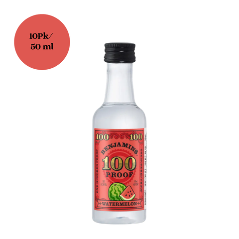 Benjamins Watermelon Flavored Vodka 100PF 10pk 50mL Shots