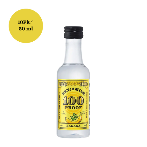 Benjamins Banana Flavored Vodka 100PF 10pk 50mL Shots