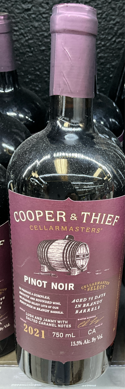 Cooper & Thief Pinot Noir 2021 750mL