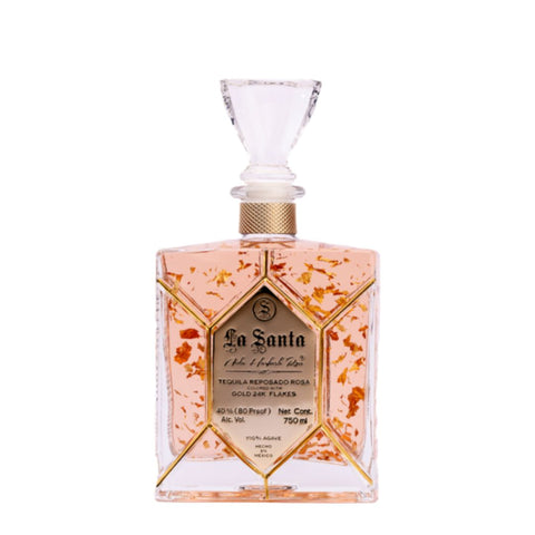 La Santa Reposado Rosa Tequila Gold 24k 750mL