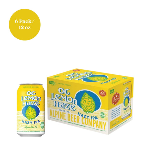 Alpine OG Lemon Haze Hazy IPA 6pk 12 fl oz cans