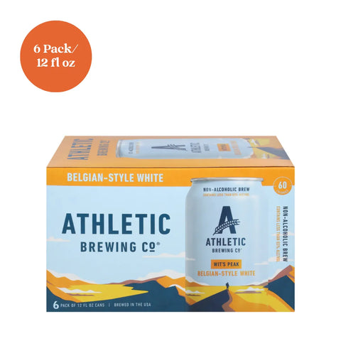 Athletic Brewing Wit's Peak Belgian Style White Non-Alcoholic Beer 6pk 12 fl oz Cans