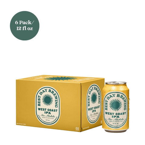 Best Day Brewing West Coast IPA Non-Alcoholic Beer 6pk 12 fl oz Cans