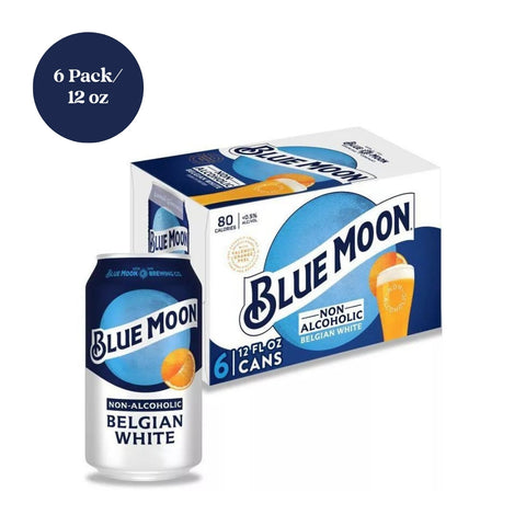 Blue Moon Non Alcoholic Belgian White Beer 6pk 12 fl oz Cans