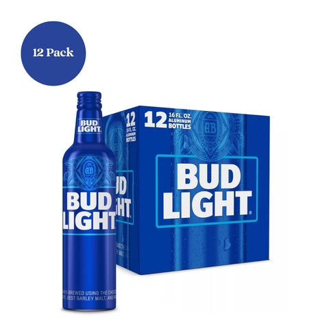 Bud Light Beer 12pk 16 fl oz Aluminum Bottles