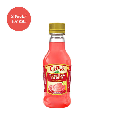 Chi-Chi's Ruby Red Margarita Ready to Drink Wine Cocktail 2pk 187mL Mini Plastic Bottles