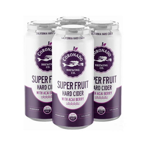 Coronado Brewing Super Fruit Hard Cider w/ Blueberry 4pk 16oz Cans