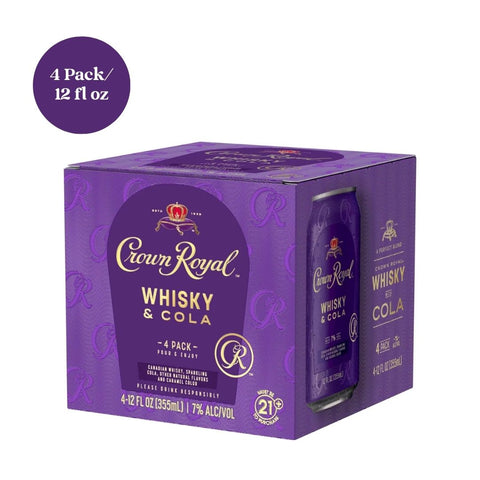 Crown Royal Whisky & Cola RTD Cocktail 4pk 12 fl oz
