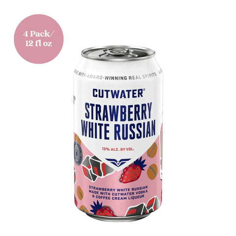 Cutwater Strawberry White Russian RTD Cocktail 4pk 12oz Cans