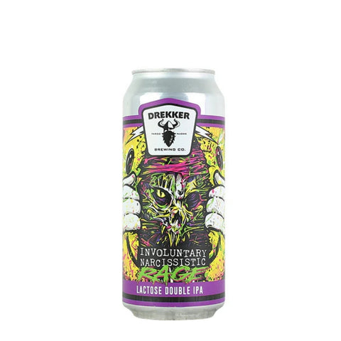 Drekker Rage Involuntary Narcissistic Lactose Double IPA Beer 16 fl oz Single Can