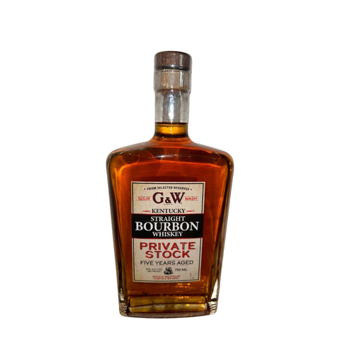 G&W Private Stock Bourbon Whiskey 5yrs 750mL