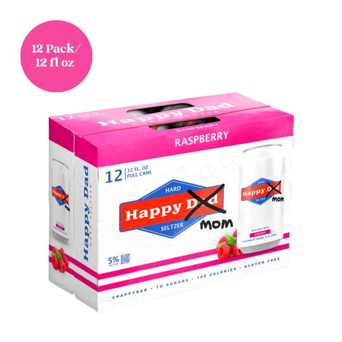 Happy Dad Happy Mom Raspberry Hard Seltzer 12pk 12 fl oz