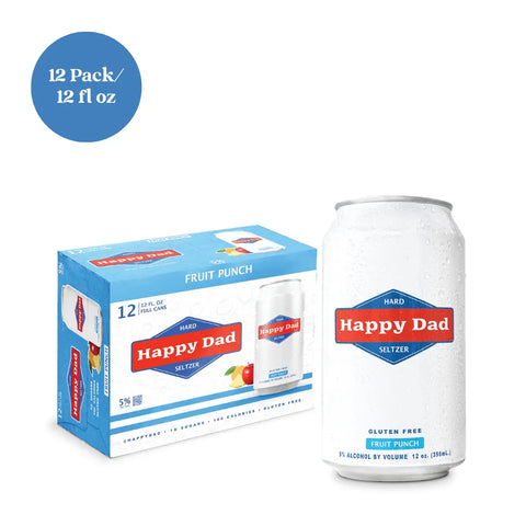 Happy Dad Hard Seltzer Fruit Punch 12pk 12 fl oz cans