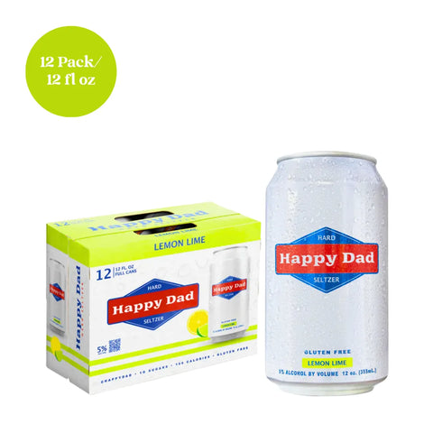 Happy Dad Seltzer Lemon Lime 12pk 12 fl oz cans