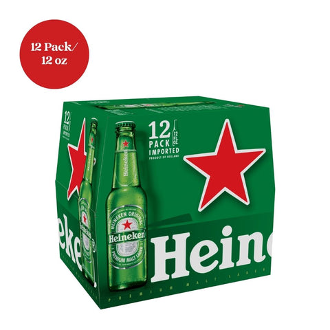 Heineken Lager Beer Bottles 12pk 12 fl oz