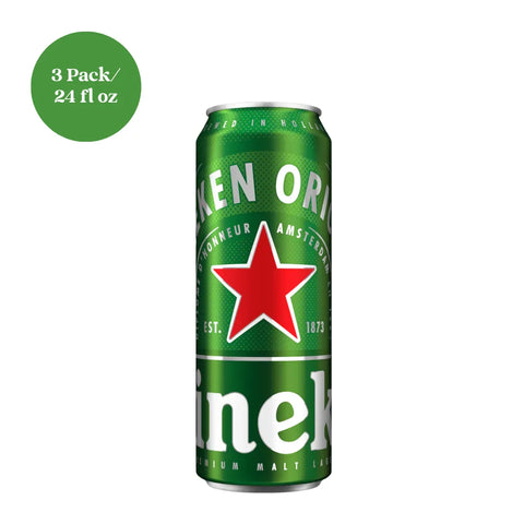 Heineken Original Lager Beer 3pk 24 fl oz Cans