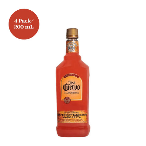 Jose Cuervo Grapefruit Tangerine Margarita RTD Cocktail 19.9 Proof 4pk 200mL Mini Bottles