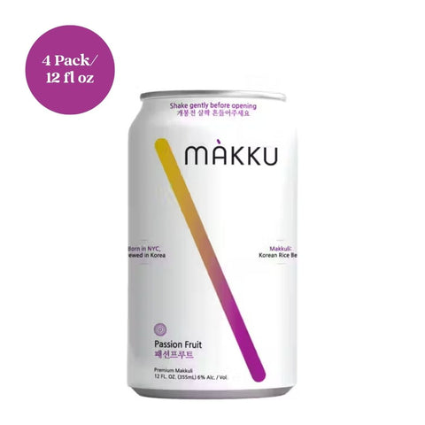Makku Passion Fruit Makgeolli 4pk 12 fl oz Cans