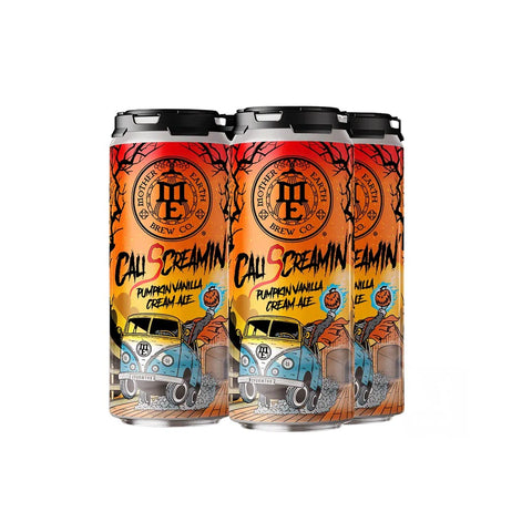 Mother Earth Cali sCreamin' Pumpkin Vanilla Cream Ale Beer 4pk 16oz Cans