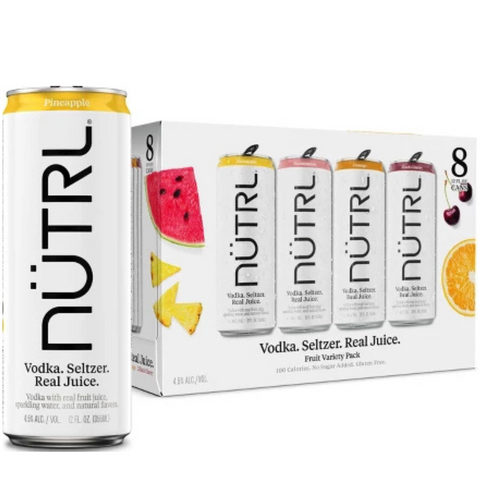 Nutrl Vodka Seltzer Fruit Variety Pack 8pk 12 fl oz cans