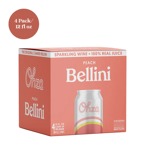 Ohza Peach Bellini RTD Cocktail 4pk 12 fl oz Cans