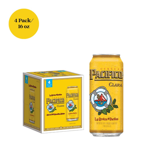 Pacifico Clara Lager Beer 16 fl oz 4pk
