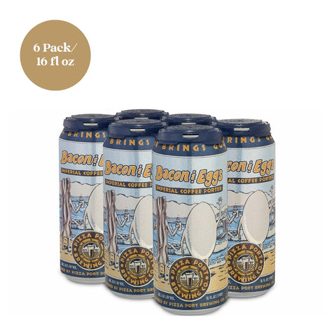 Pizza Port Brewing Bacon & Eggs Imperial Coffee Porter Beer (Seasonal) 6pk 16 fl oz Cans