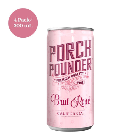 Porch Pounder Brut Rosé Canned Wine 4pk 200mL