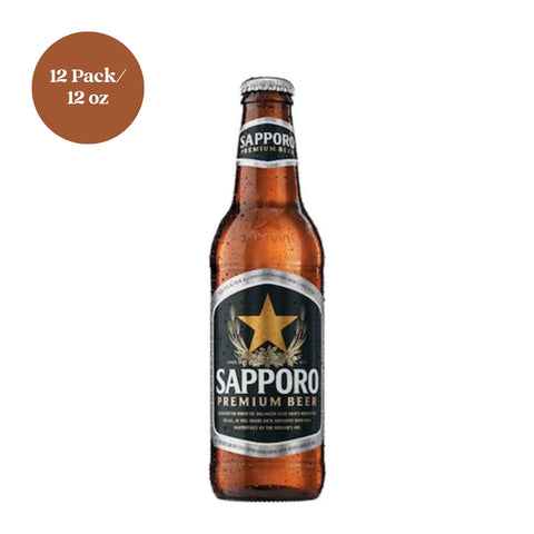 Sapporo Premium Lager Beer 12pk 12 fl oz Bottles