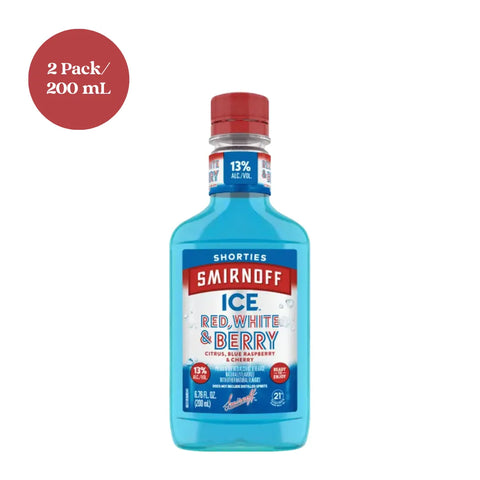 Smirnoff Ice Shorties Red, White & Berry Malt Beverage 2pk 200mL