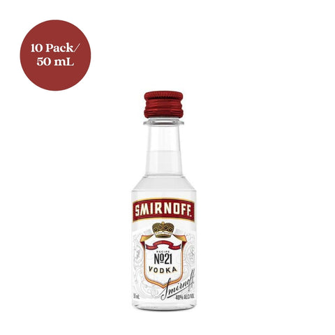 Smirnoff No.21 80 Proof Vodka 50mL 10pk Shots