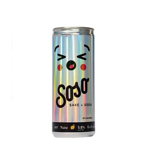 Soso Sake Soda Momo 4pk 8.4 fl oz Cans