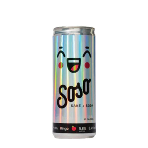 Soso Sake Soda Ringo 4pk 8.4 fl oz Cans