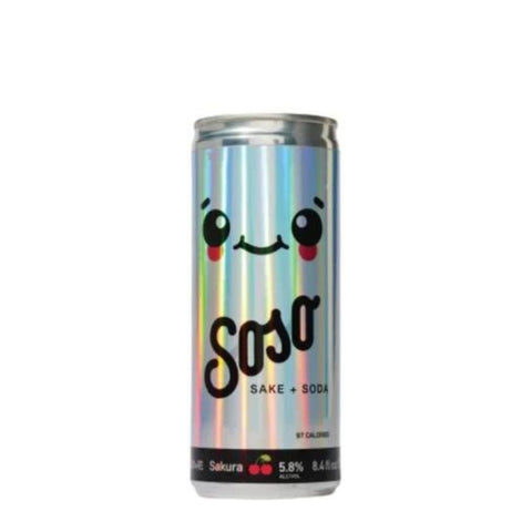 Soso Sake Soda Sakura 4pk 8.4 fl oz Cans