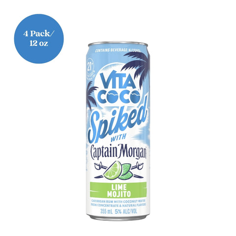 Vita Coco Spiked with Captain Morgan Lime Mojito 12 fl oz 4pk Cans