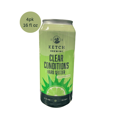 Ketch Brewing Clear Conditions Hard Seltzer Cucumber Lime 4pk 16 fl oz Cans
