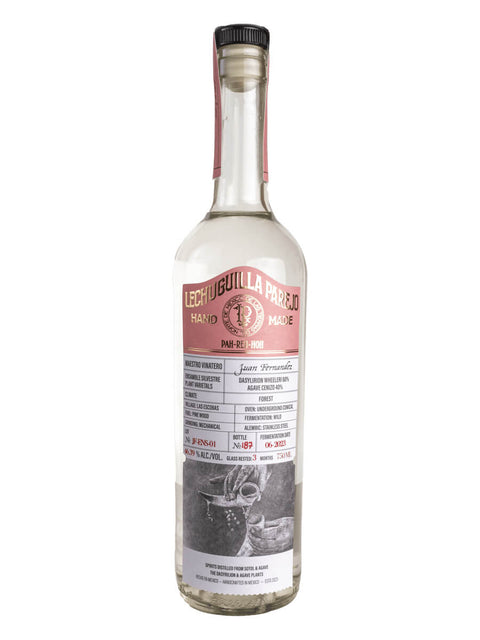 Sotol Parejo Lechuguilla Parejo Dasylirion Wheeleri 60% Agave Cenizo 40% Juan Fernandez Sotol 46.39% Alc 750mL
