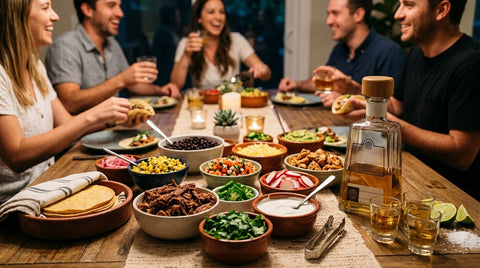 1800 tequila for a build-your-own taco bar night