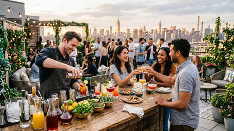 How to plan drinks for a rooftop happy hour