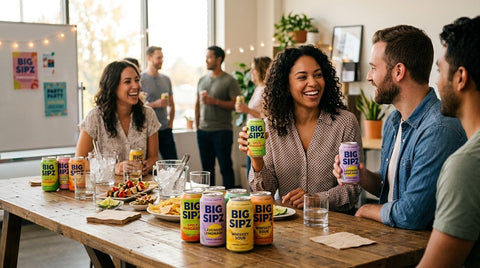 Big Sipz canned cocktails for an office party