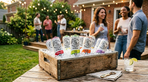 White Claw Surge flavors for a backyard party