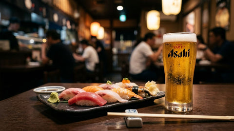 Asahi Super Dry for a sushi night pairing