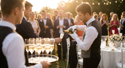 How to serve champagne at a wedding toast