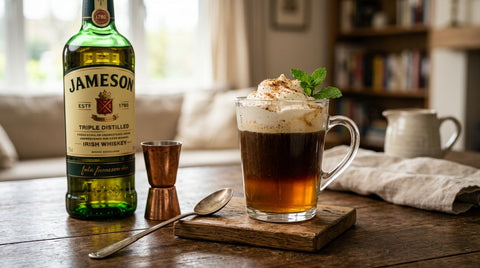Jameson Irish whiskey for Irish coffee at home