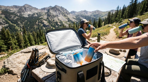 High Noon vodka seltzer for hiking trip coolers