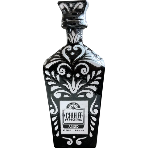 Chula Parranda Añejo Tequila 1L (Black Ceramic Bottle)