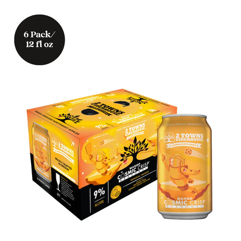 2 Towns Ciderhouse Mango Cosmic Crisp Cider 6pk 12 fl oz Cans
