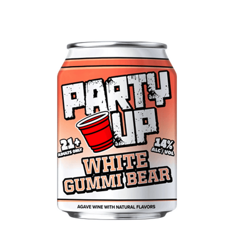 Party Up White Gummi Bear 3pk 8.5 oz can